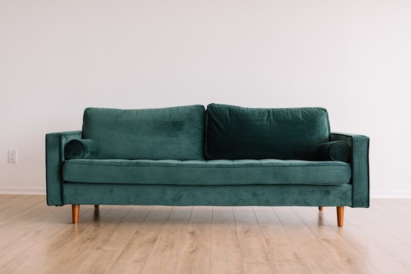 Modern couch representing personal property